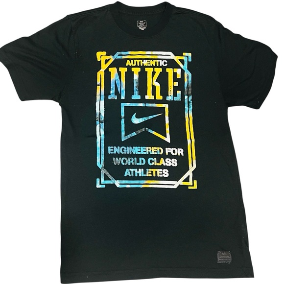 Nike Black Tee with Vibrant Graphic - Picture 1 of 7